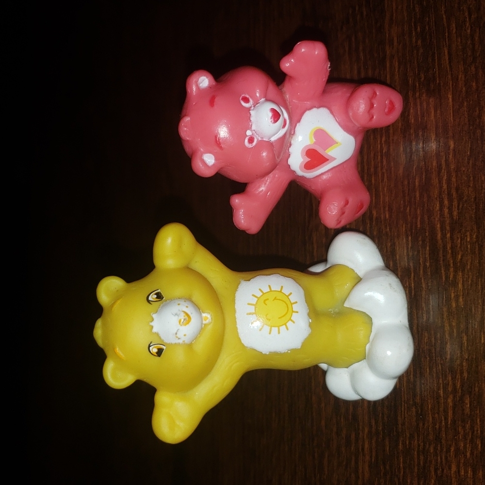 2 Care Bear figurines